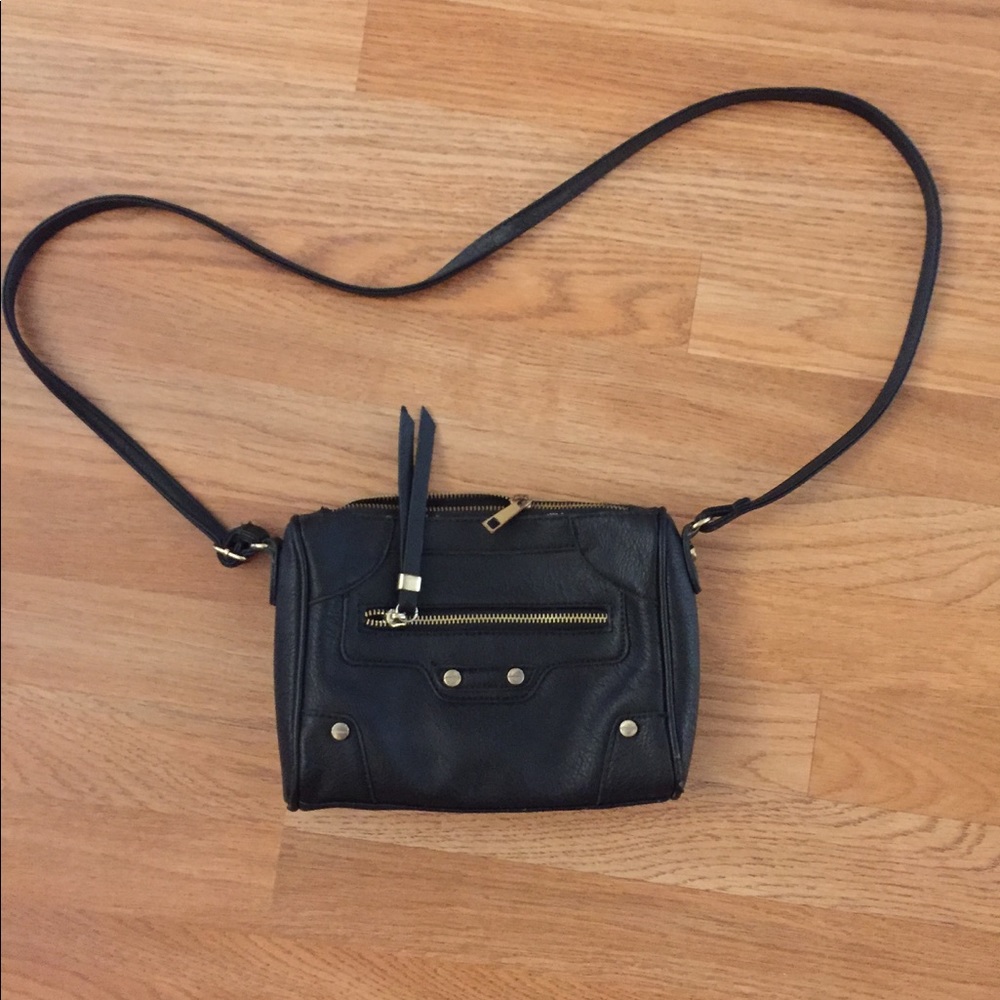 Aldo black leather crossbody bag